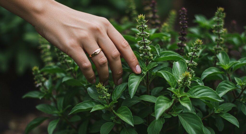 managing thai basil flower production
