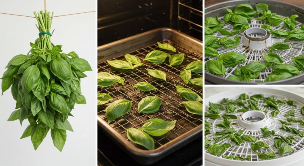 methods for drying basil
