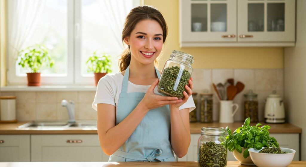 oven method for drying basil
