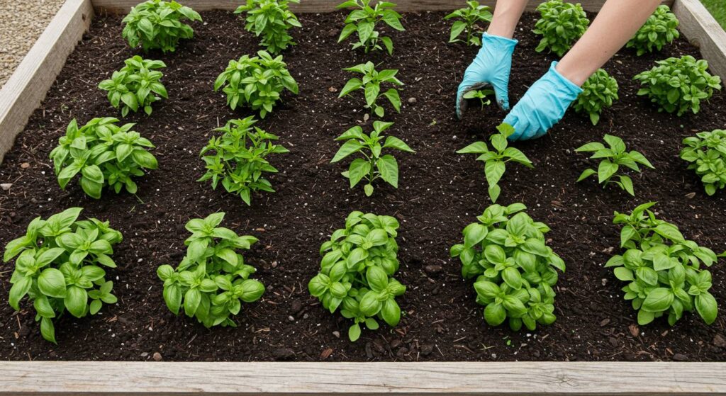 pepper and basil interplanting
