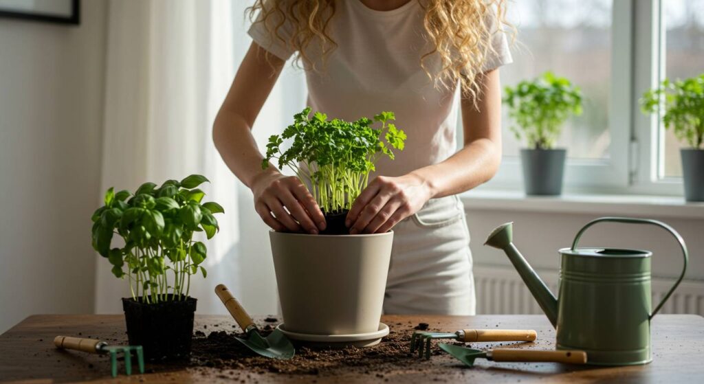 planting basil and parsley together
