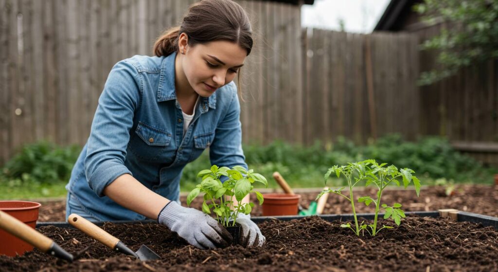 planting basil near tomatoes
