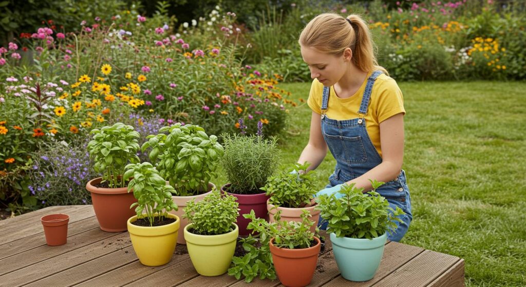 planting basil with mint