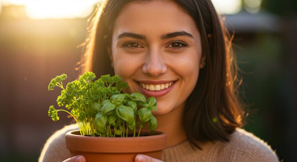 planting herbs in same container
