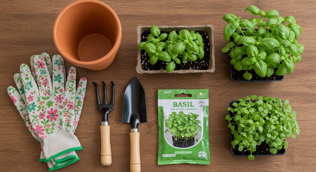 potting basil plant
