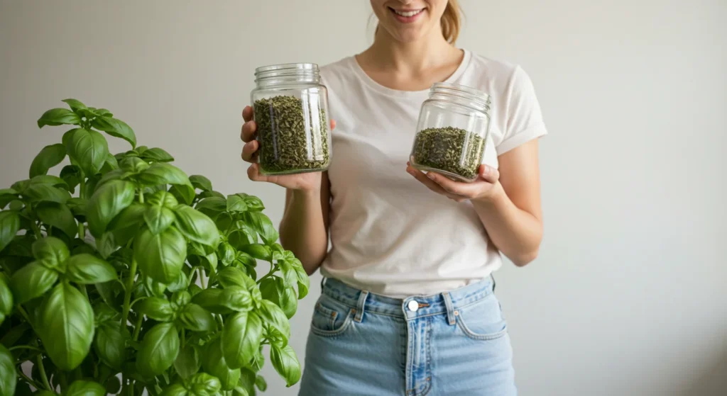 preserving basil by drying
