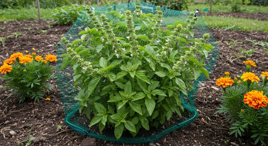 prevent black bugs on basil
