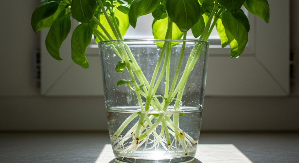 how to keep basil alive in water