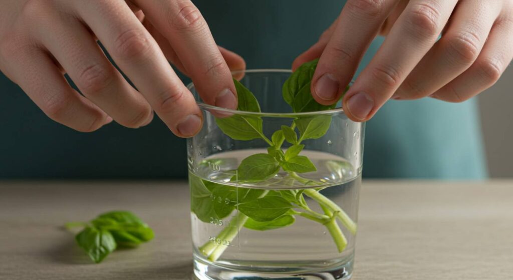 prolonging basil freshness in water