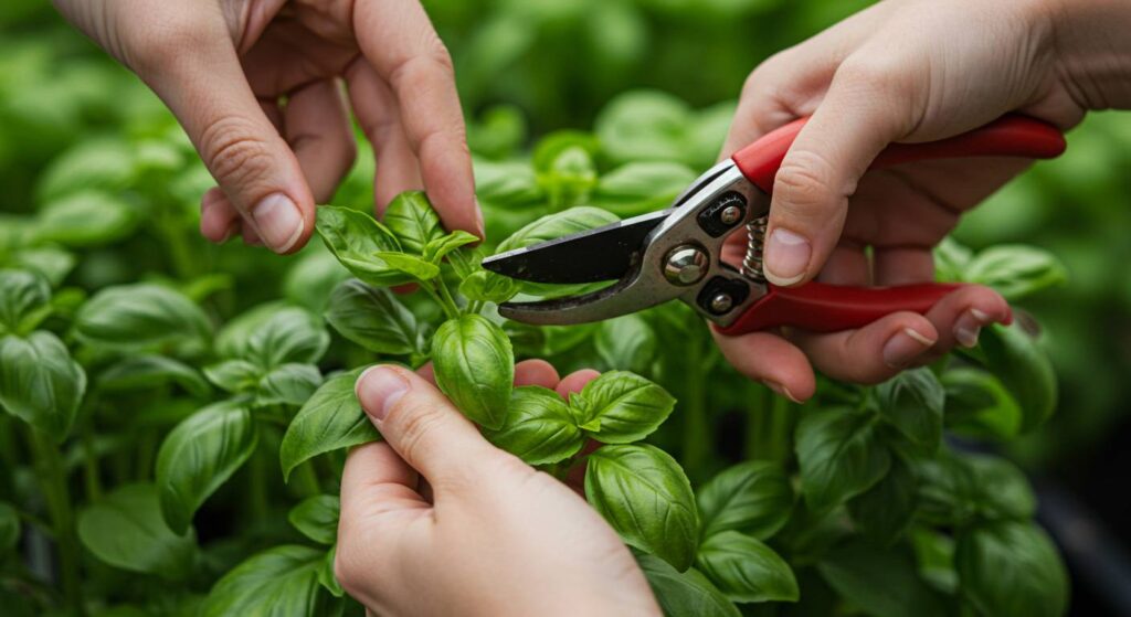 how to prune sweet basil