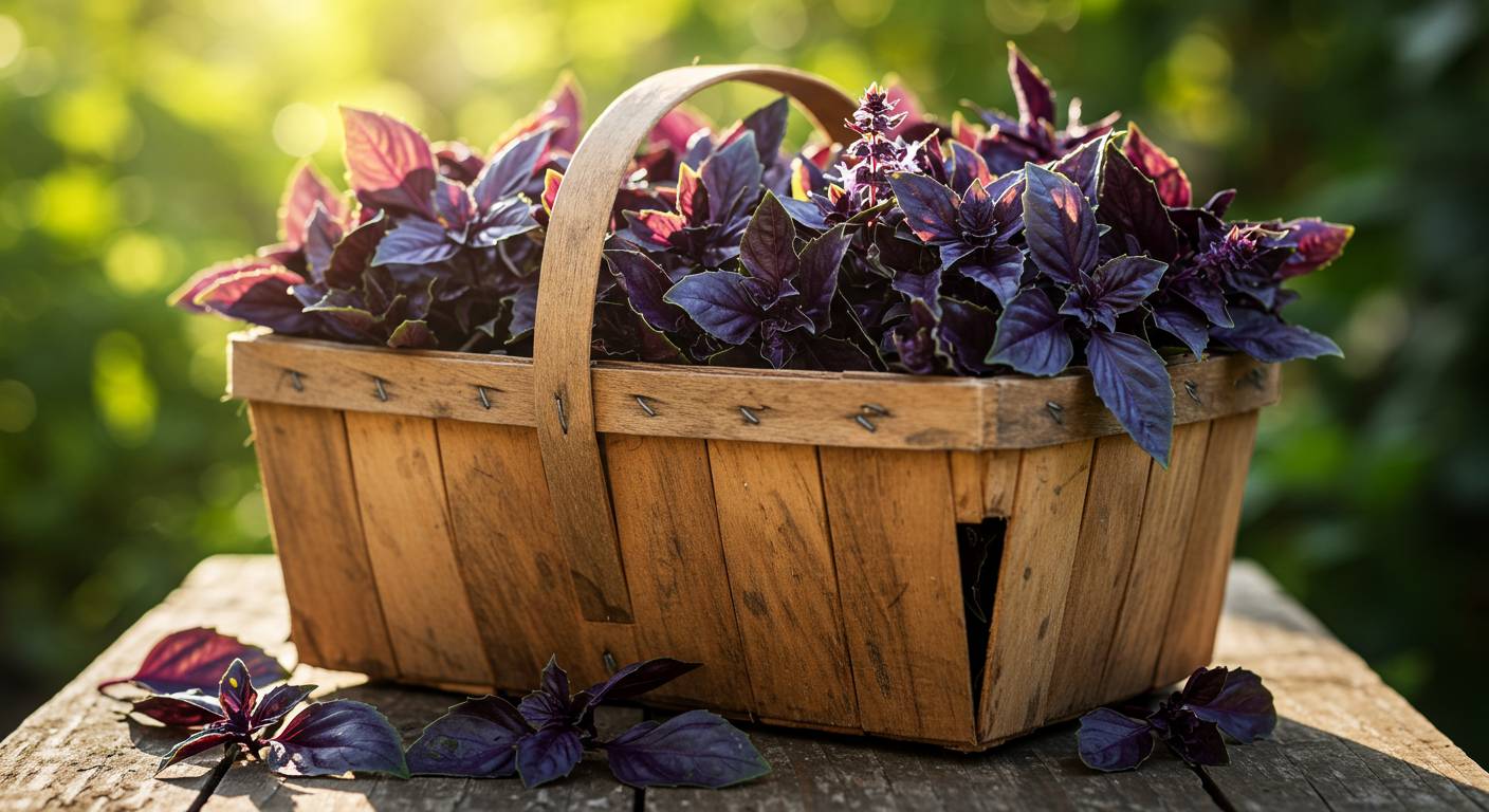 how to harvest purple basil