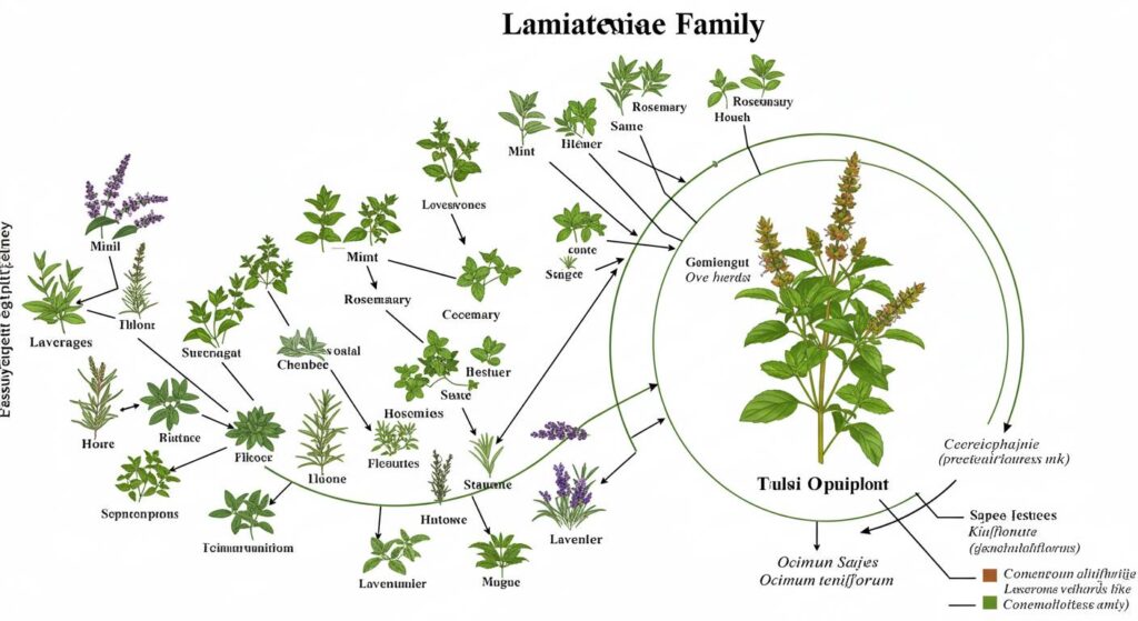 related plant family of tulsi
