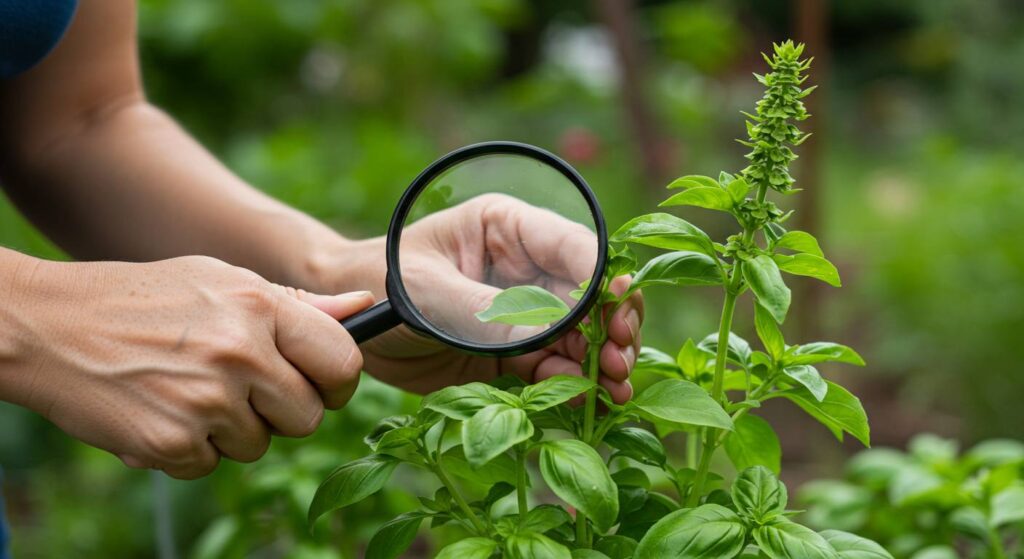 remove ants from basil plant
