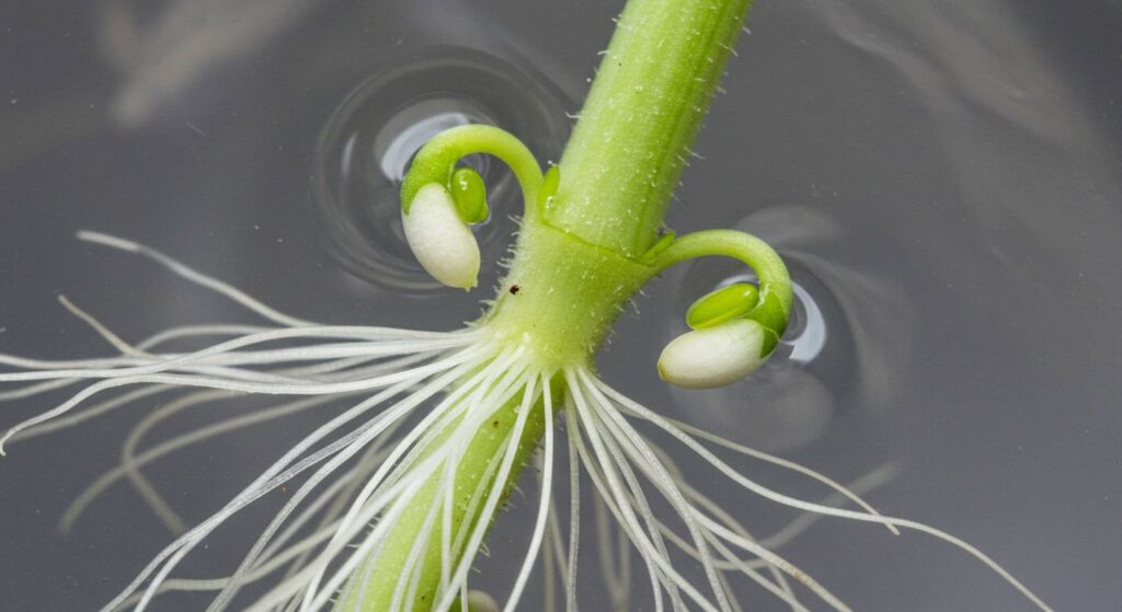 rooting basil in water
