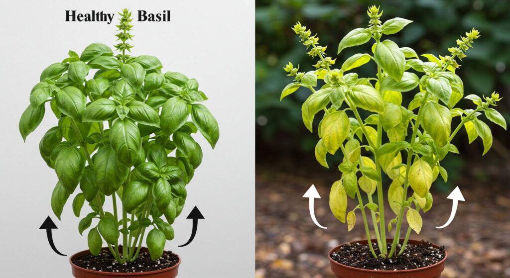 signs of overwatered basil
