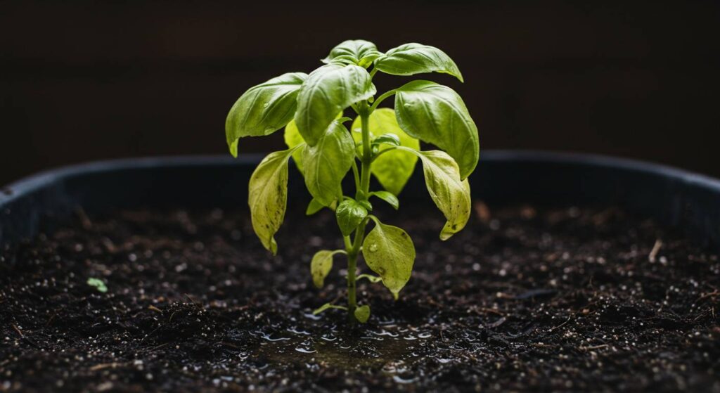 signs of overwatering basil
