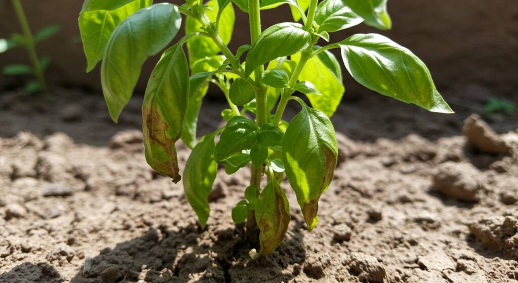 signs of underwatering basil
