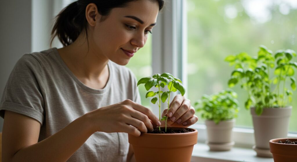 how to grow basil indoors