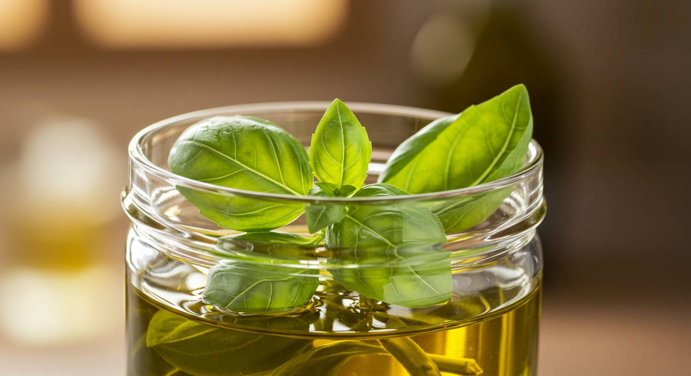 how to preserve fresh basil in olive oil