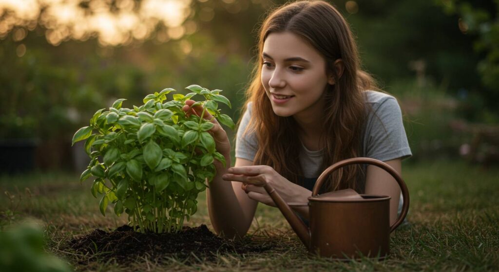 transfer hydroponic basil to soil
