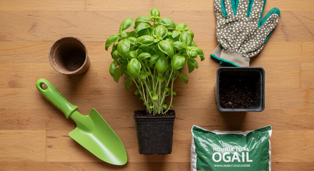 transplanting store bought basil
