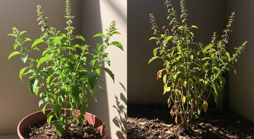 why is my tulsi plant not growing