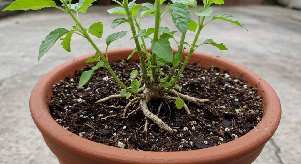 tulsi plant not getting bigger
