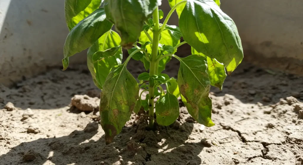 underwatering basil symptoms
