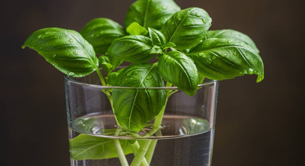 how long can you keep basil in water