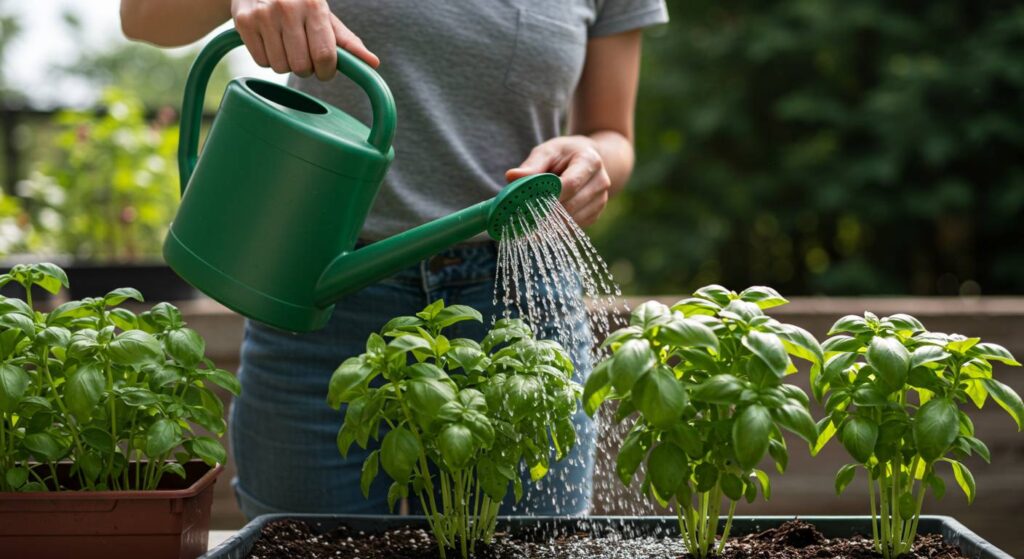 watering basil too much
