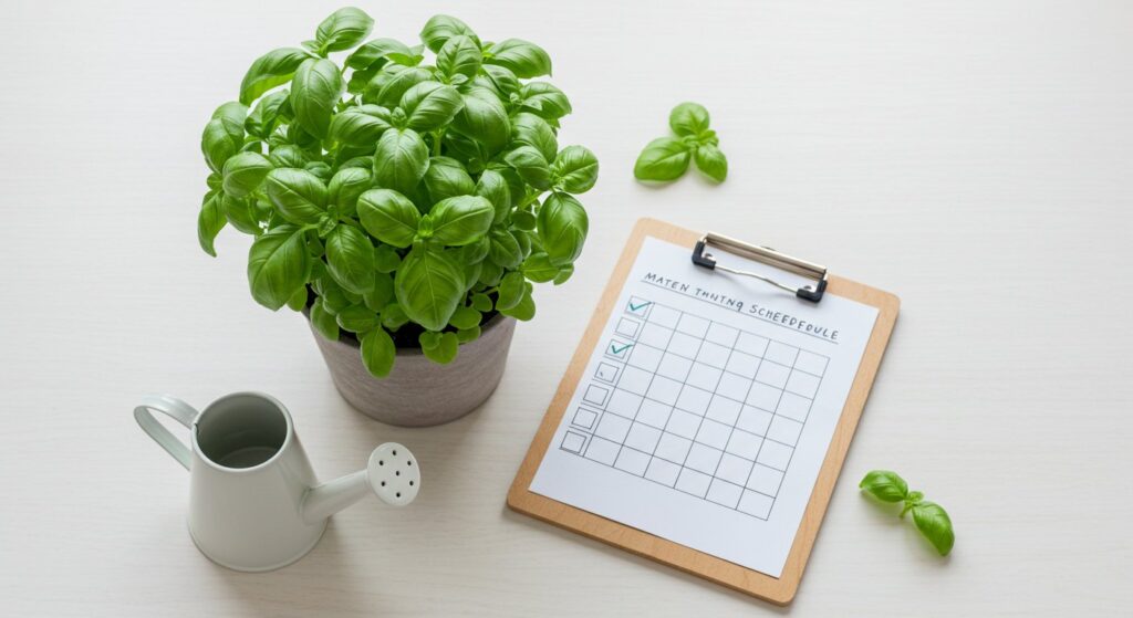 watering schedule for basil
