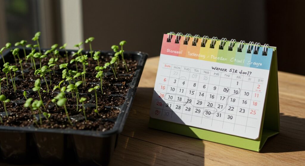 watering schedule for basil seeds
