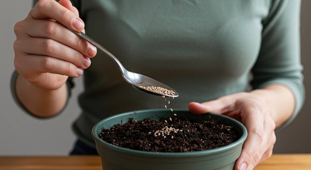 wet basil seeds before planting
