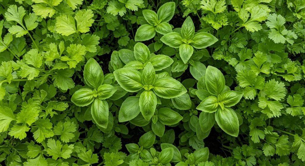 what to plant alongside basil