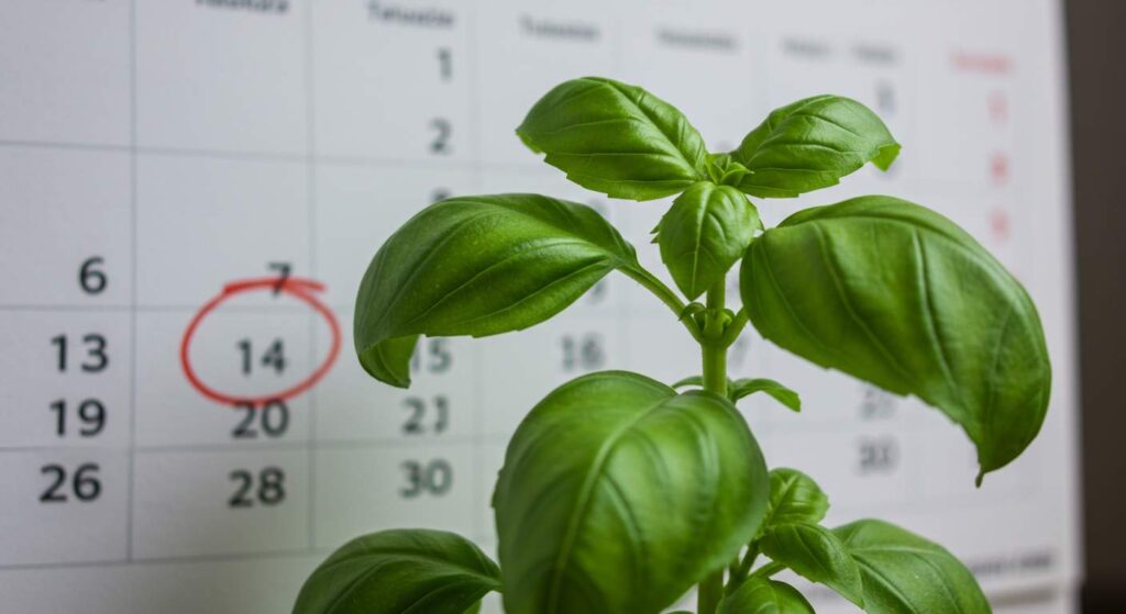 when to remove basil leaves
