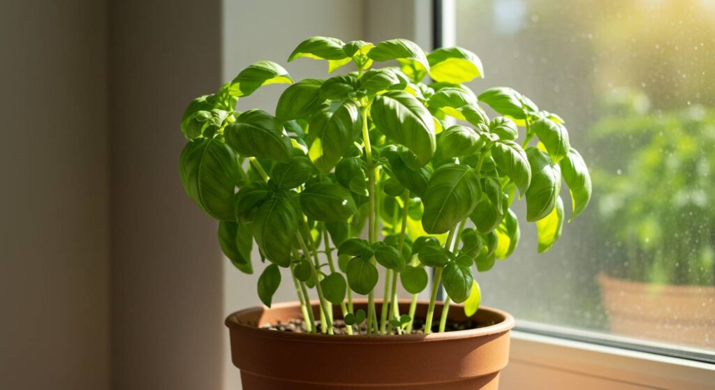 white growth on basil