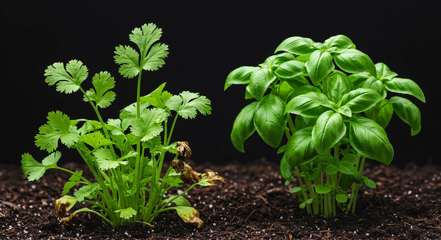 can you plant basil and cilantro together